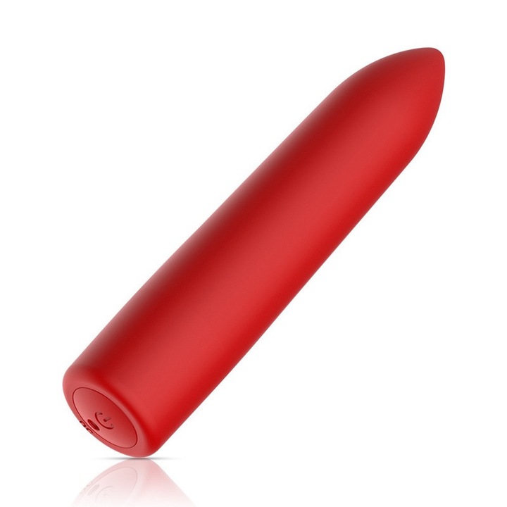 Hordozható vibrátor, 10 rezgési mód, szilikon, piros