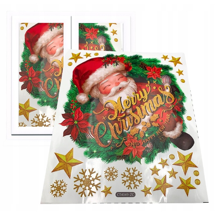 Sticker decorativ de Craciun, SkibiStore, multicolor