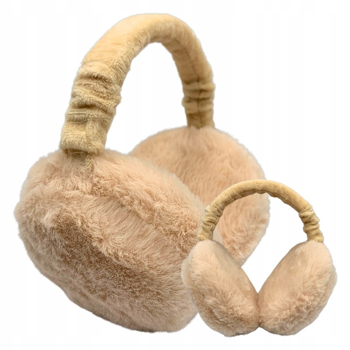 Nauszniki Zimowe Dama, SkibiStore, Bej, Material Puszos, Usor de Transportat