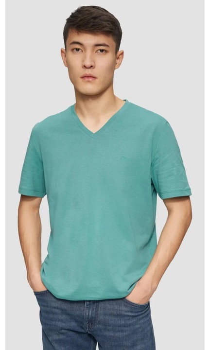 S.Oliver Tricou barbati cu anchior, Regular fit, din bumbac, Verde, Verde