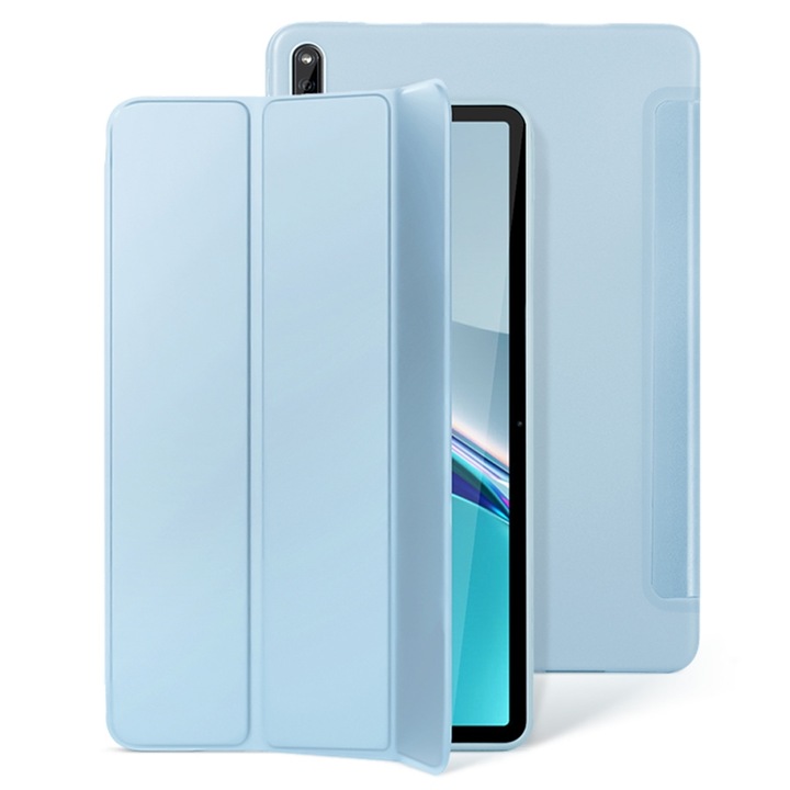 Husa tableta pentru Huawei MatePad Pro 10.8, piele moale, design smart 3 pliuri, Albastru