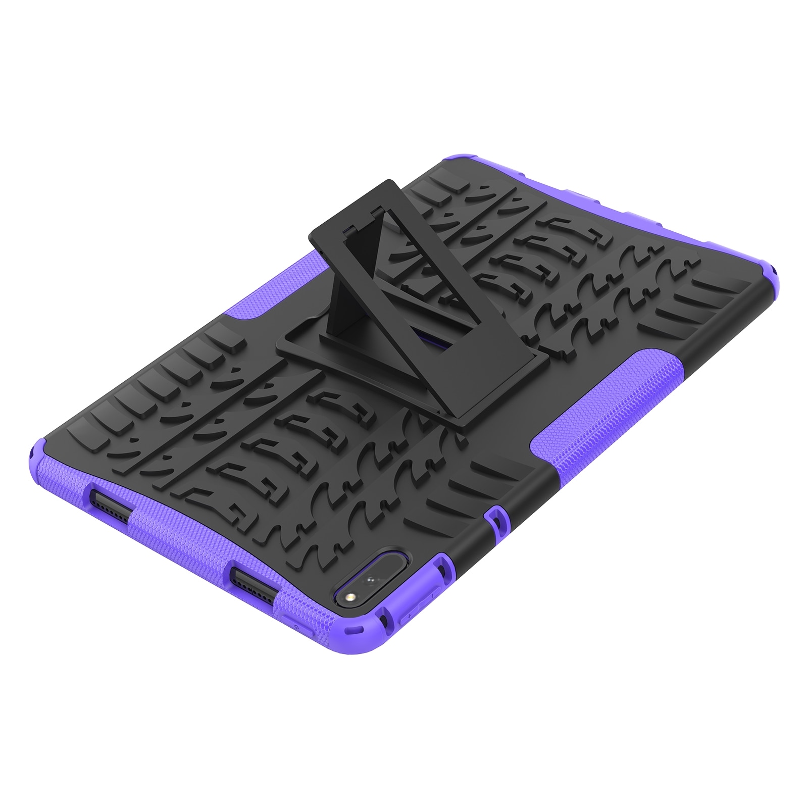 Husa tableta pentru Huawei MatePad 11, textura de cauciuc, TPU+PC, rezistenta la socuri, cu suport (Mov)