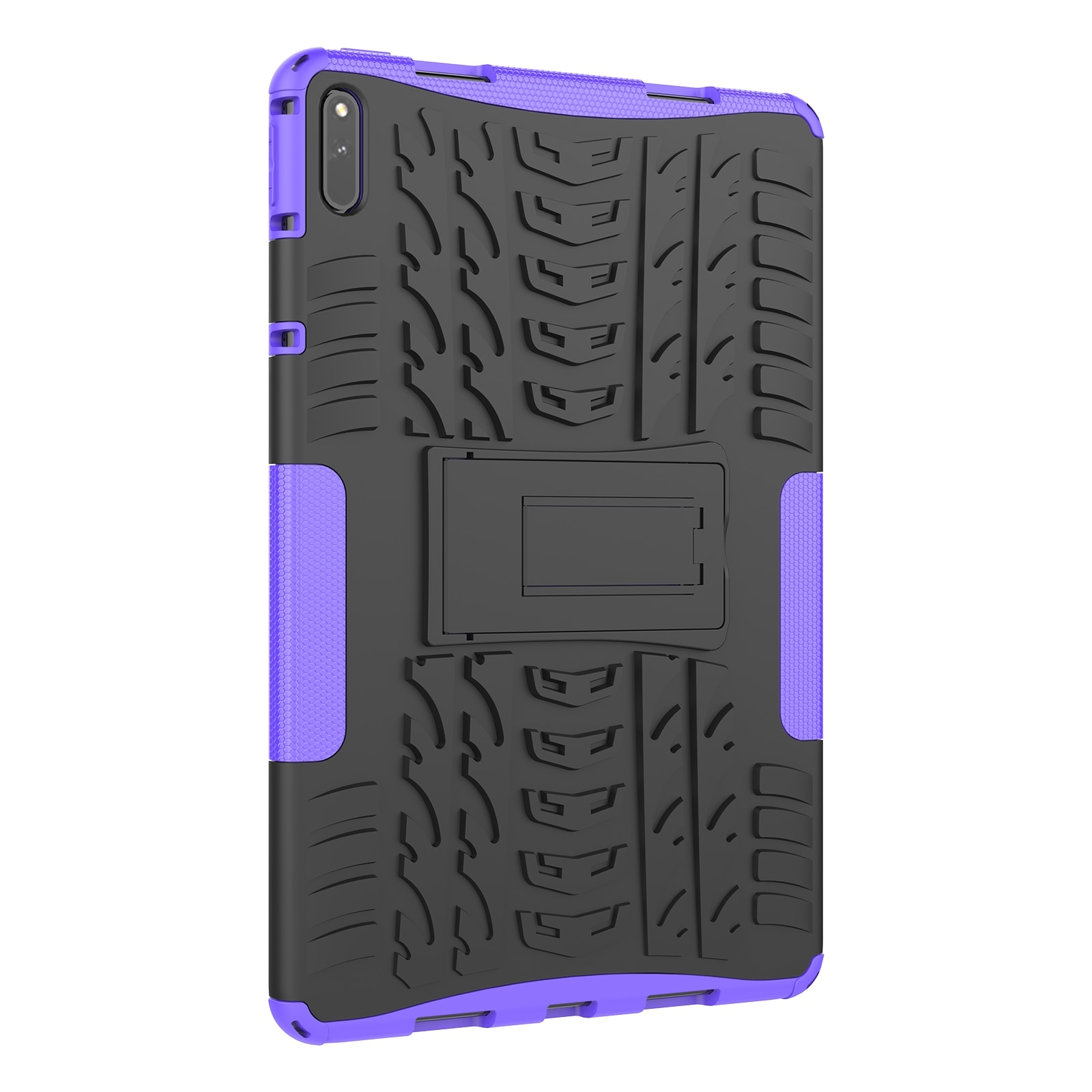 Husa tableta pentru Huawei MatePad 11, textura de cauciuc, TPU+PC, rezistenta la socuri, cu suport (Mov)
