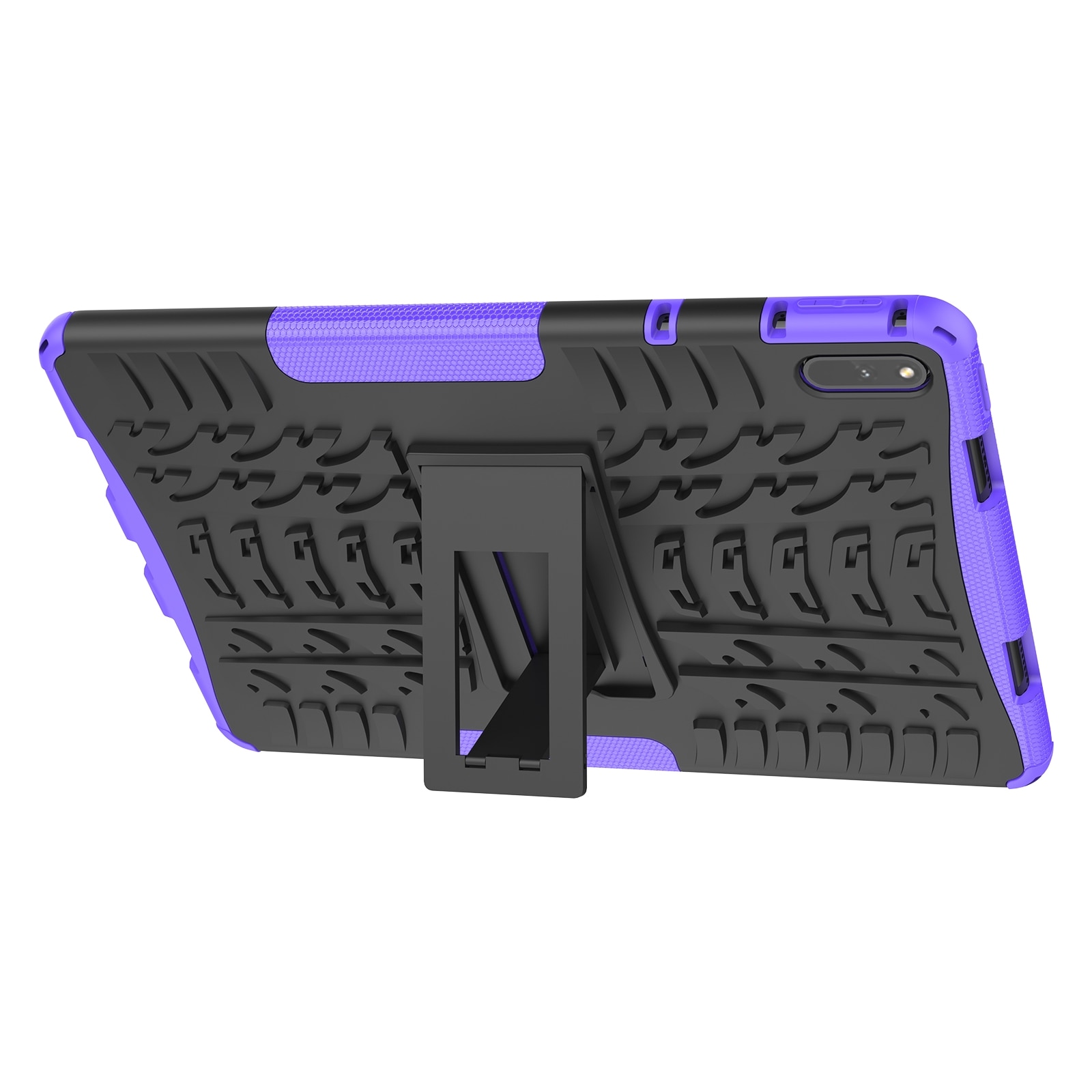 Husa tableta pentru Huawei MatePad 11, textura de cauciuc, TPU+PC, rezistenta la socuri, cu suport (Mov)