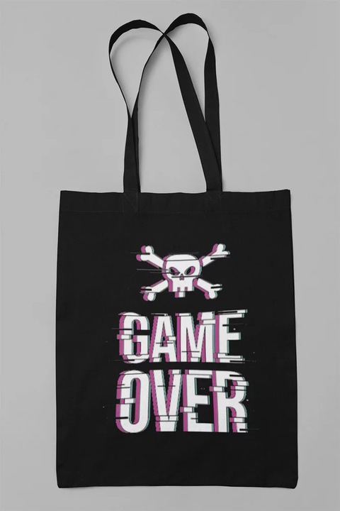 Платнена чанта D&B T00059 Game Over Black