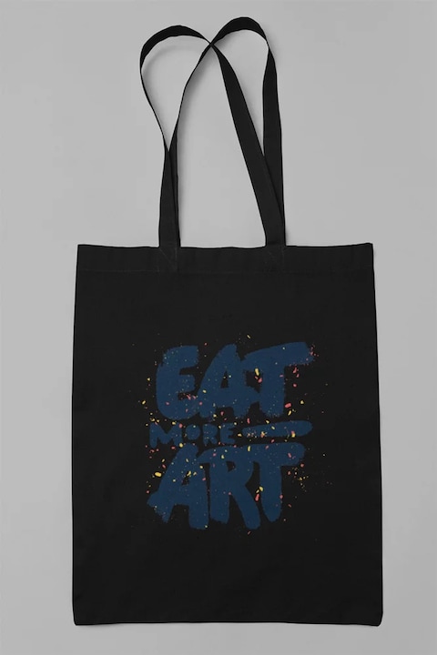 Платнена чанта D&B T00073 Eat More Black