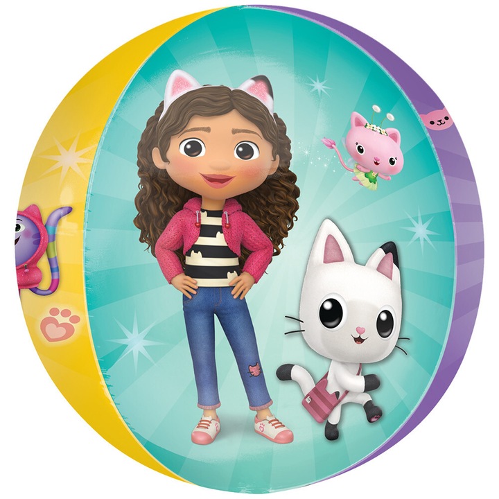 Balon Folie Orbz 4 Fete Gabby's Dollhouse 38x40cm 4553201
