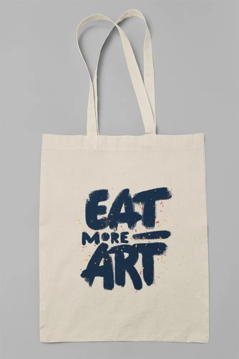 Платнена чанта D&B T00073 Eat More Neutral