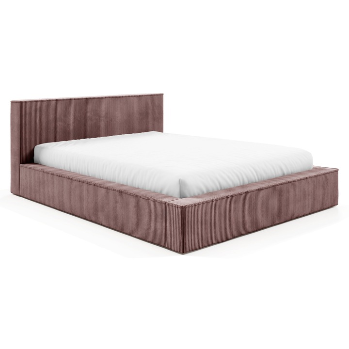 Pat Filo, Sofello, 160x200cm, metalic, cu suport pentru lenjerie, roz