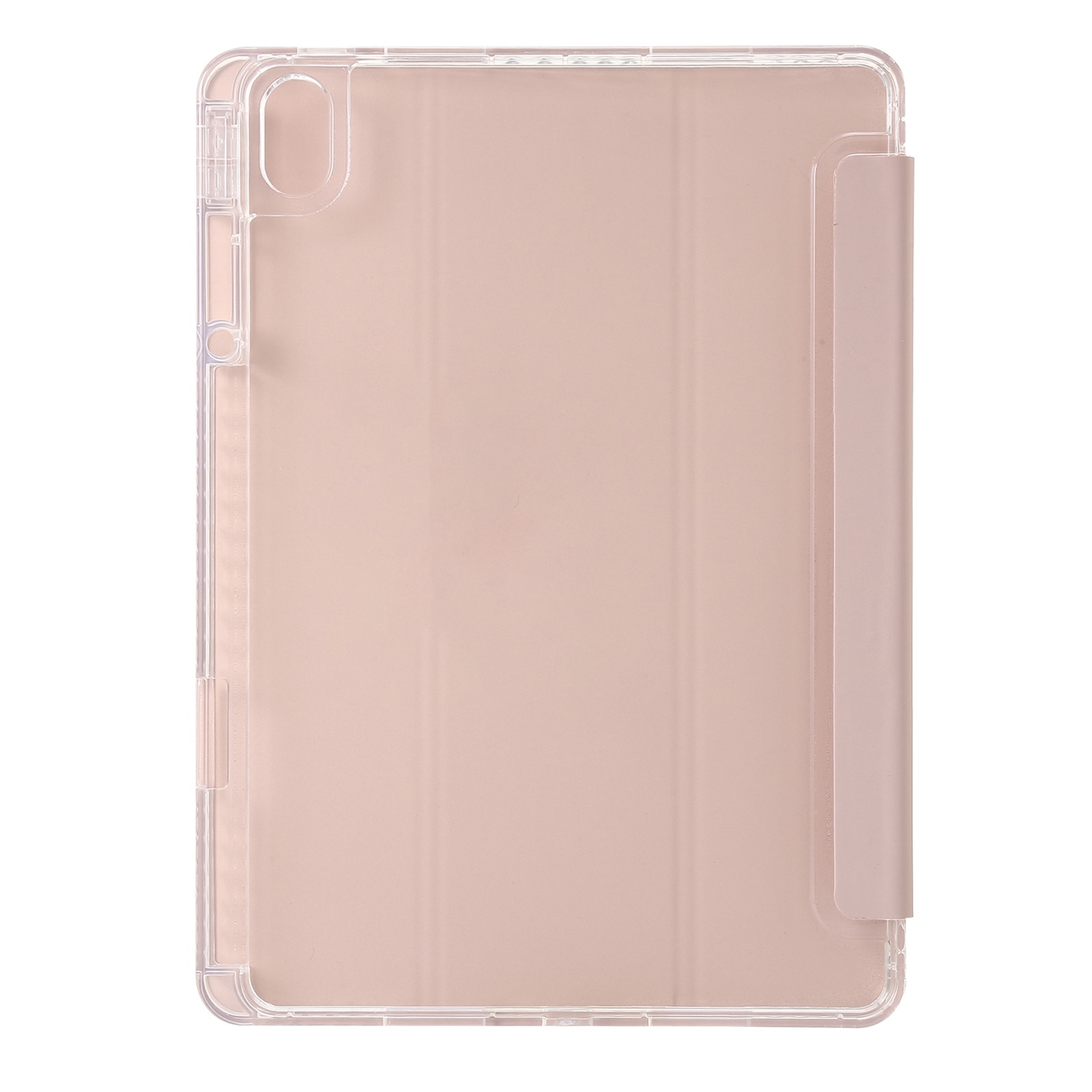 Husa tableta pentru Huawei MatePad 11.5, acril transparent, tip carte cu 3 plieri, piele, auto sleep/wake, protectie anti-zgarieturi, roz