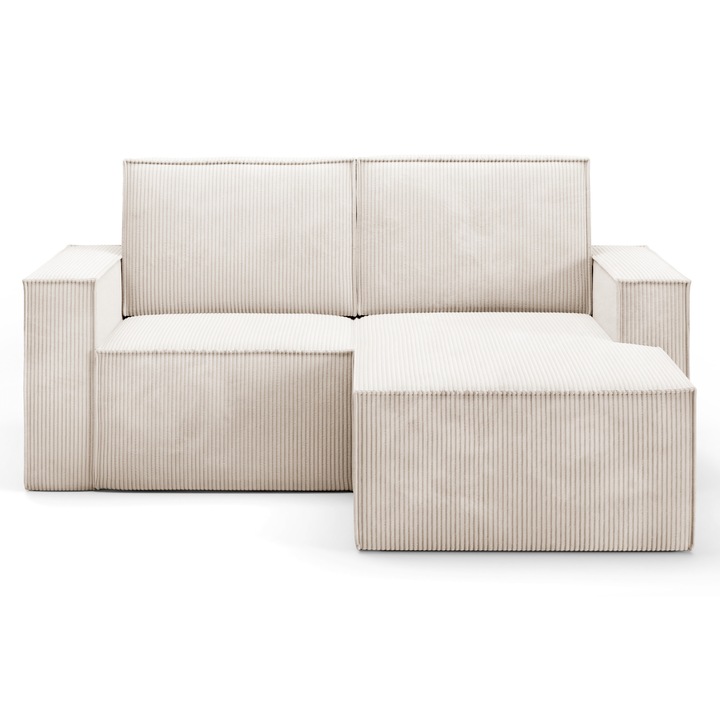 Coltar modular Porto, Sofello, 180 x 115cm, ecru, design elegant, confort sporit