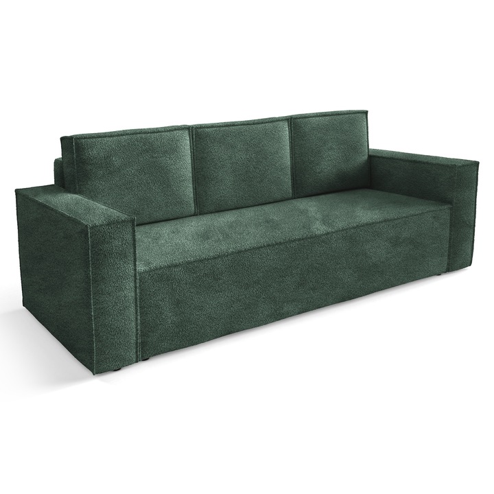 Canapea Sofello Corda, functie de dormit, 248x93x96cm, verde