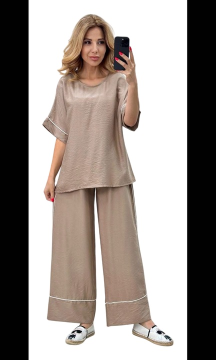 Compleu dama, Eleganta, marime universala, crem