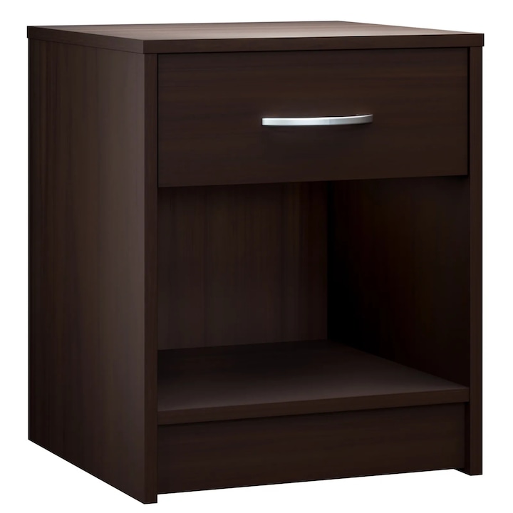 Нощно шкафче Casaria Hamburg, 50x40x35см, MDF, Венге
