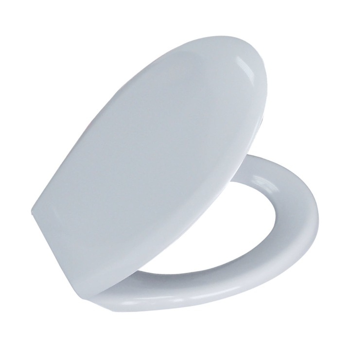 Capac WC din duroplast, Punto 2 CD0801, alb, inchidere standard, 370 x 425/ 455 mm