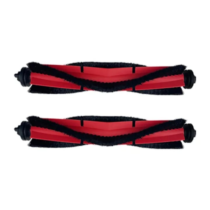 Perie rotunda pentru aspirator robot Xiaomi Roborock, set 2 bucati, rosie, 20x4cm