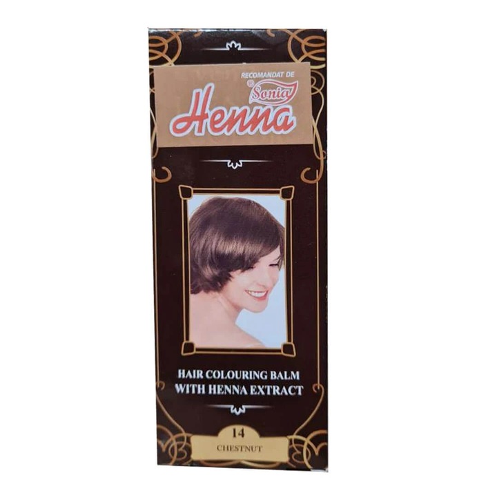 Balsam colorant par nr. 14 Castaniu 75ml Henna Sonia