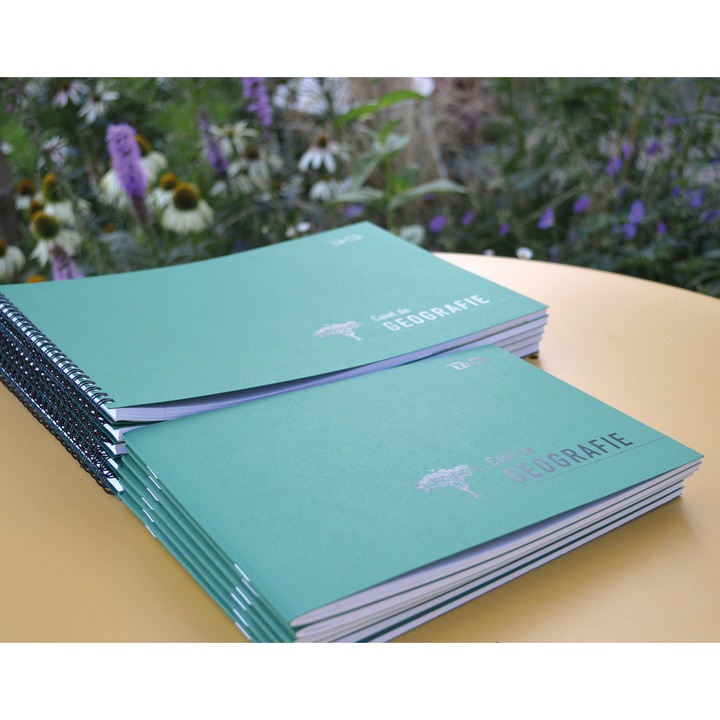 Caiet TeMe de geografie, A4, spiralat, coperta verde