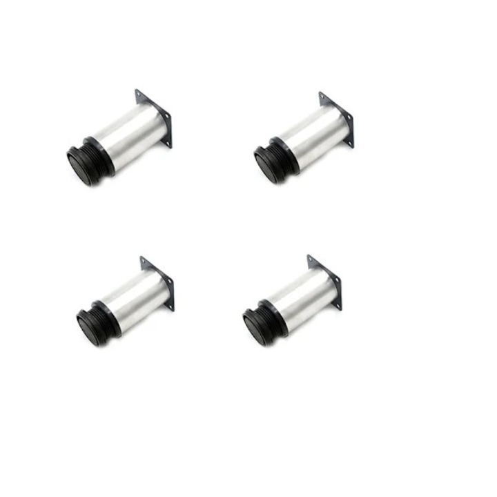 Picioare de mobilier ajustabile, inox, set de 4, 5.9x5.9x4.7cm, 6x6x5.6cm, 8x6x5.2cm, 5x10x1.5cm