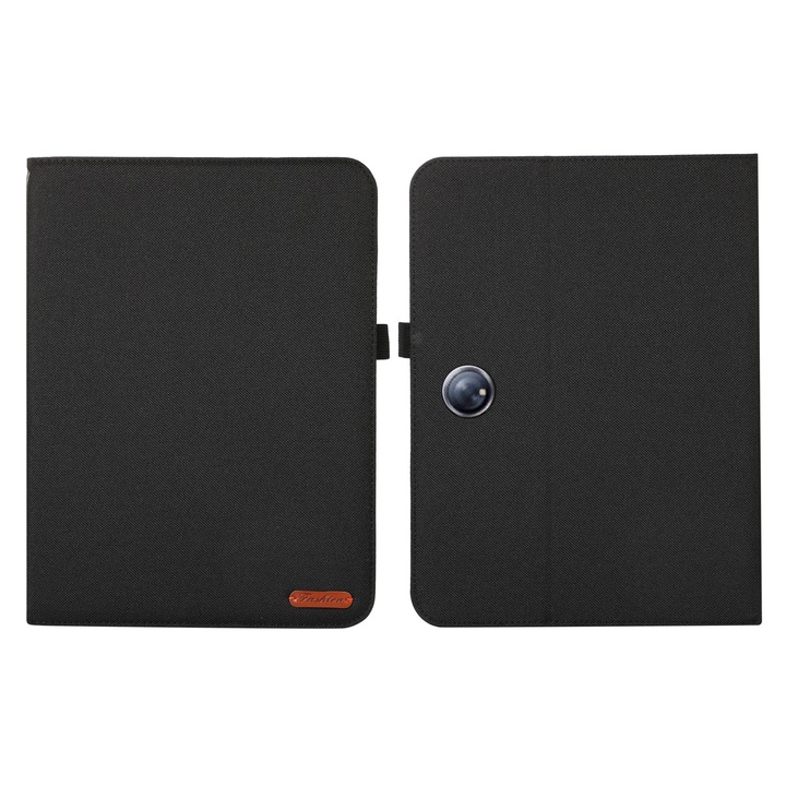 Husa tableta pentru OPPO Pad Neo 11.4, piele textila, tip carte cu suport, inchidere magnetica, protectie anti-zgarieturi, compatibila 2021, negru