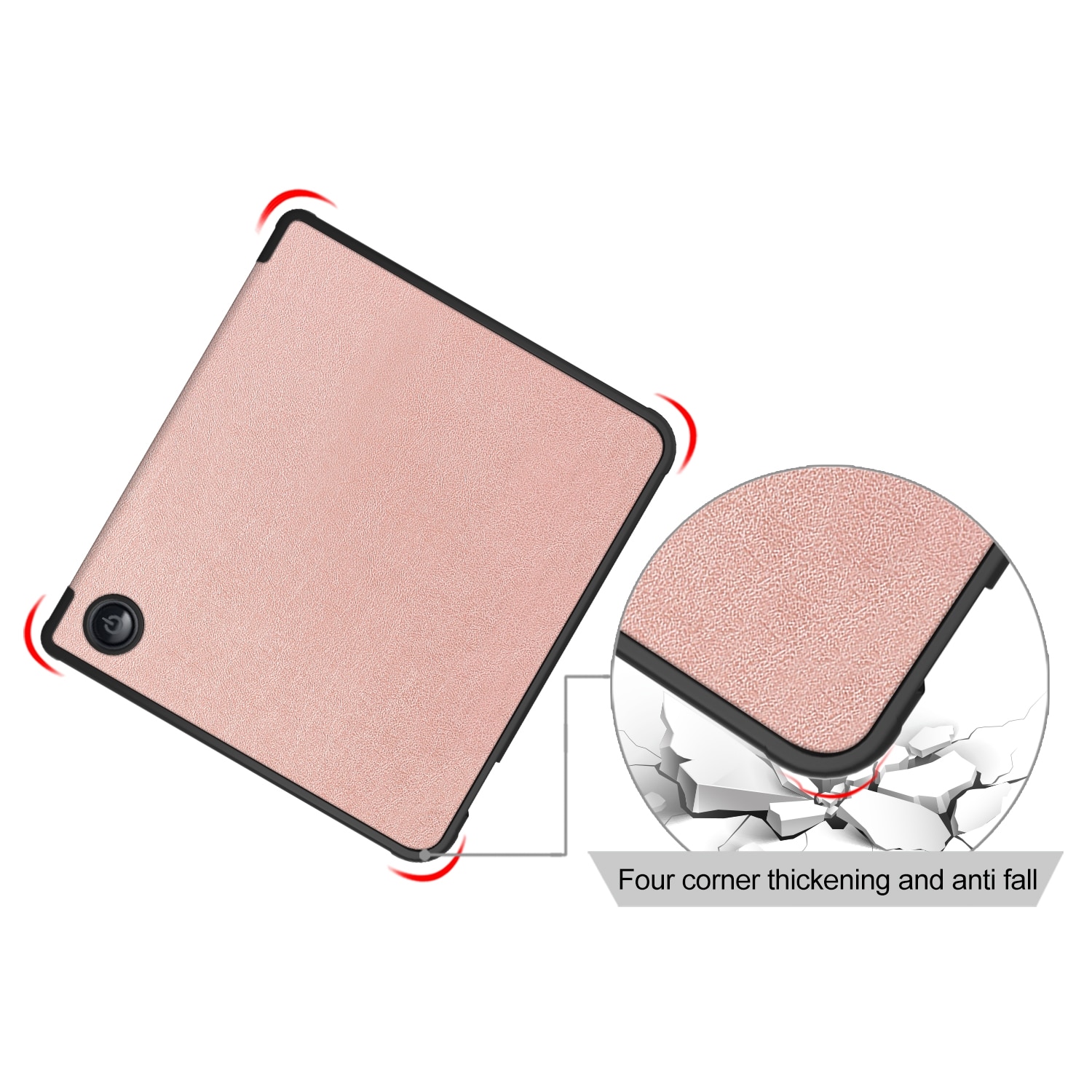 Husa tableta pentru Kobo Libra Color 2024 din piele TPU deformabila, culoare solida aurie