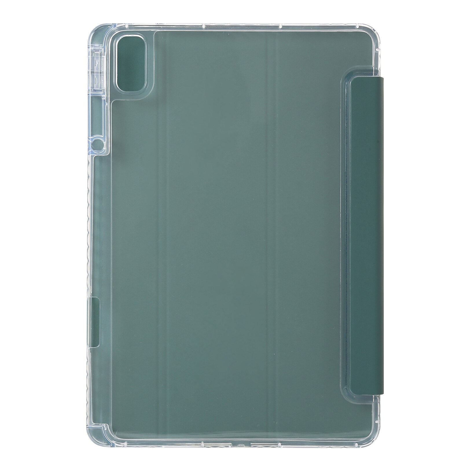 Husa tableta pentru Huawei MatePad 11 2021 / 2023, acril transparent 3 plieri piele (verde inchis)