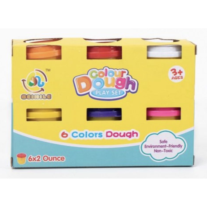 Set 6 tuburi plastilina Colour Dough