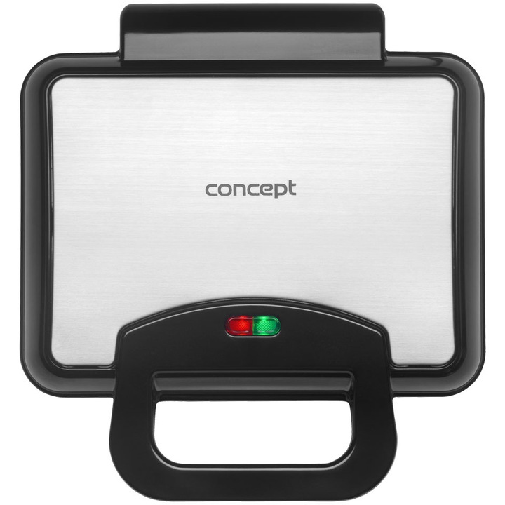 Гофретник Concept VF3040, 1000 W, Керамични плочи, Inox/Черен