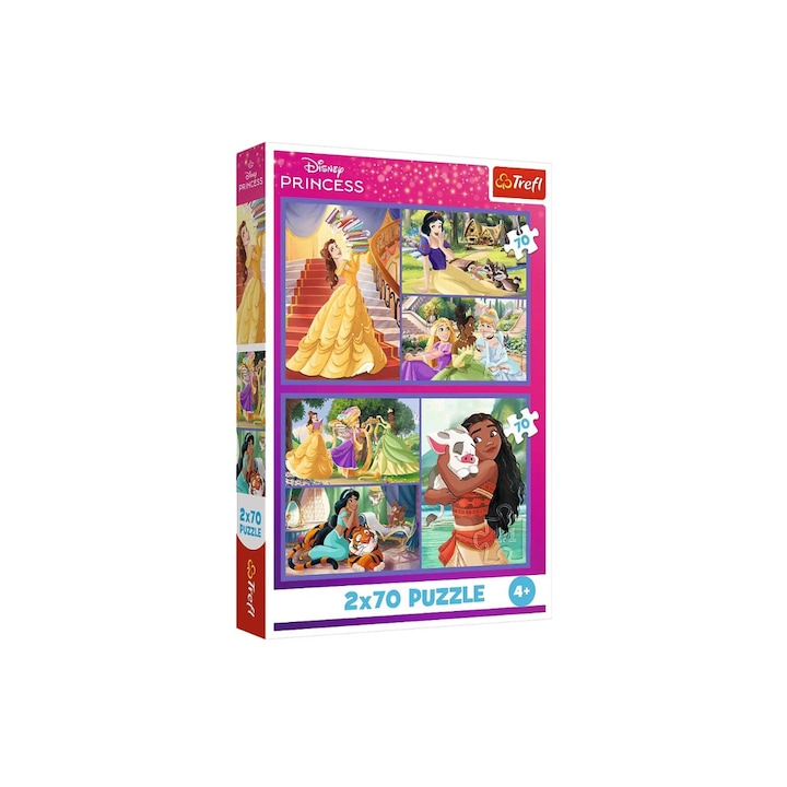 Детски пъзел Trefl 2 x 70 части - Disney Princesses' Storytime Days