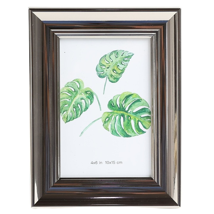 Rama foto 365-GM1 46, plastic, argintiu, 10 x 15 cm