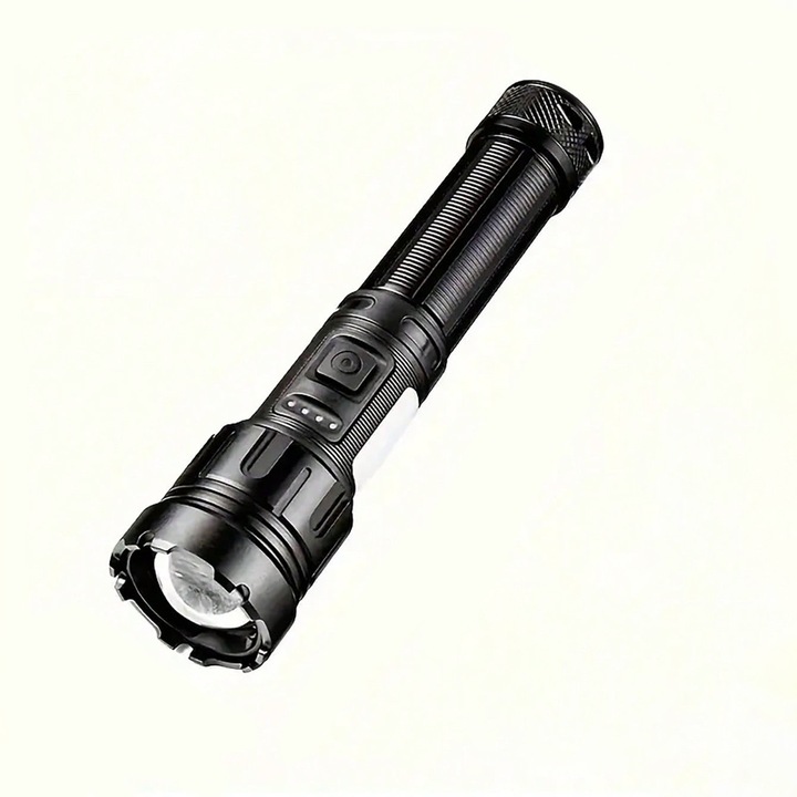 Фенер с телескопично увеличение, зареждане тип C, многофункционално външно осветление, без батерии, фенерче със странична светлина