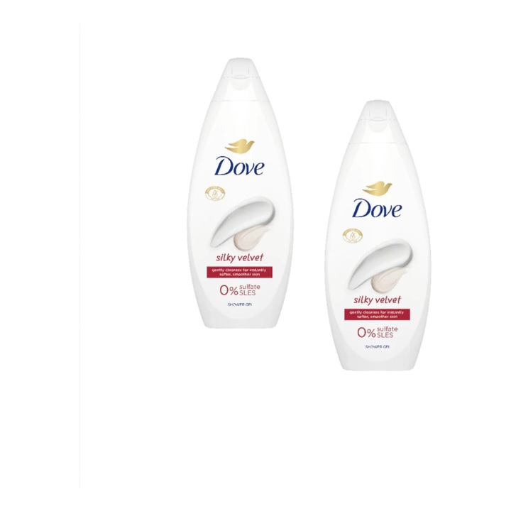 2 db-os csomag Dove Essential Care Silky Velvet tusfürdő 720ml
