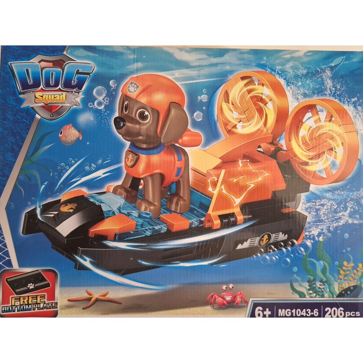 Dog Squad Kölykök Építőkészlet, ajánlott kor: 6 éves, 206 darab