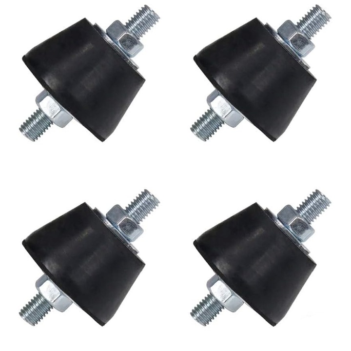 Set 4 tampoane anti-vibratie pentru unitate exterioara aer conditionat, AYSTOAYS®, Usor de instalat, Cauciuc, la uzura, Anti-alunecare, Universal, Negru