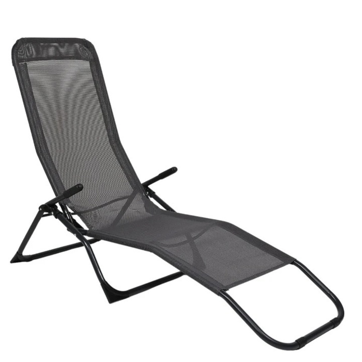 Strandnyugágy, Siesta BE-001, összecsukható, fém szerkezet, szürke, 195 x 58 x 98 cm