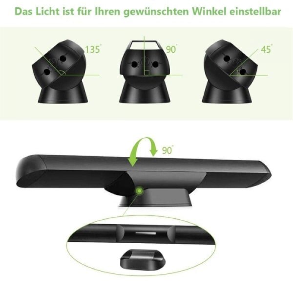 Banda LED dimabila pentru iluminat dulap, 5V, 1800mAh, unghi ajustabil ...