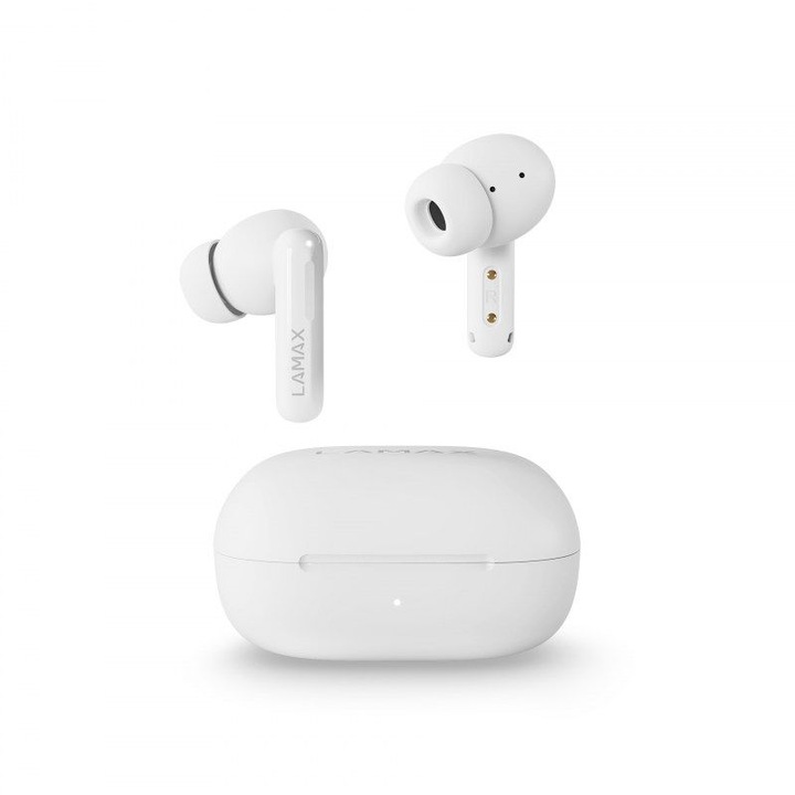 Casti Bluetooth Lamax NeoPods1 ANC, albe, 256711, microfon/casti