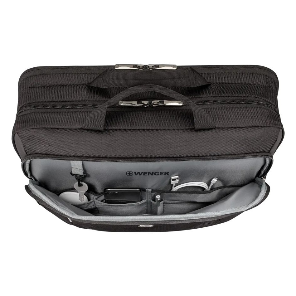 Geanta laptop Wenger XE Brief 17", neagra, 450x340x160mm, cu compartiment pentru tableta