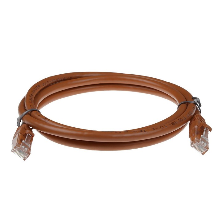 ACT CAT6 U-UTP Patch kábel, 1m, barna