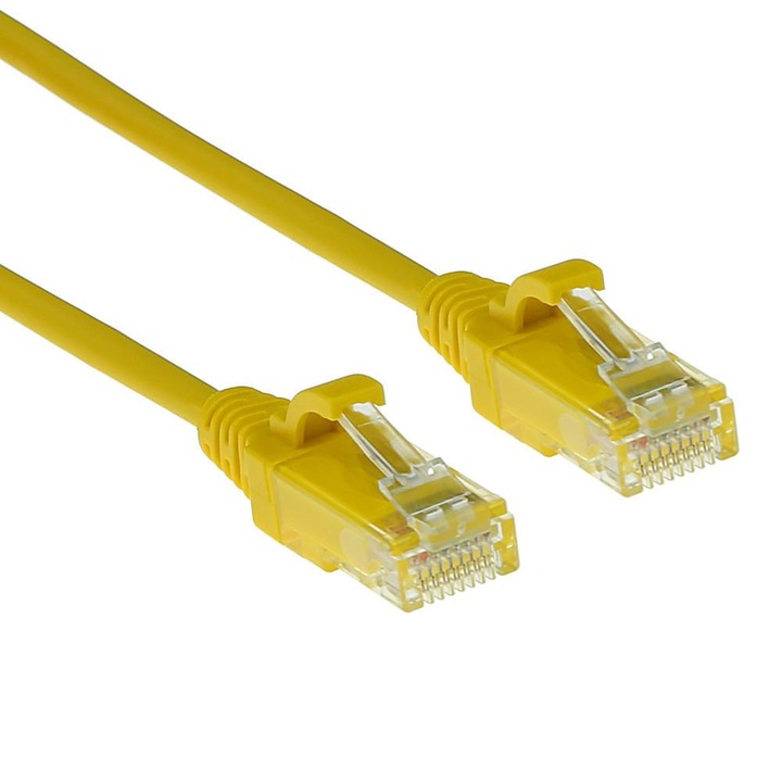 ACT CAT6 U-UTP Patch Kábel, 0, 15m, Sárga