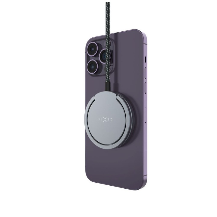 Incarcator wireless FIX cu suport Magsafe, gri