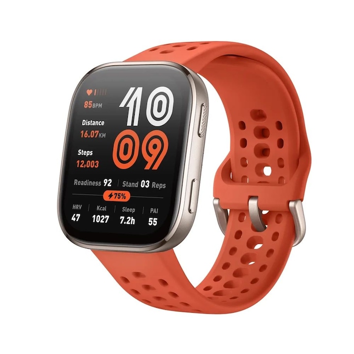 Смарт часовник Amazfit Bip 6, червен, 1.97", 46.3x40.2x10.45 мм