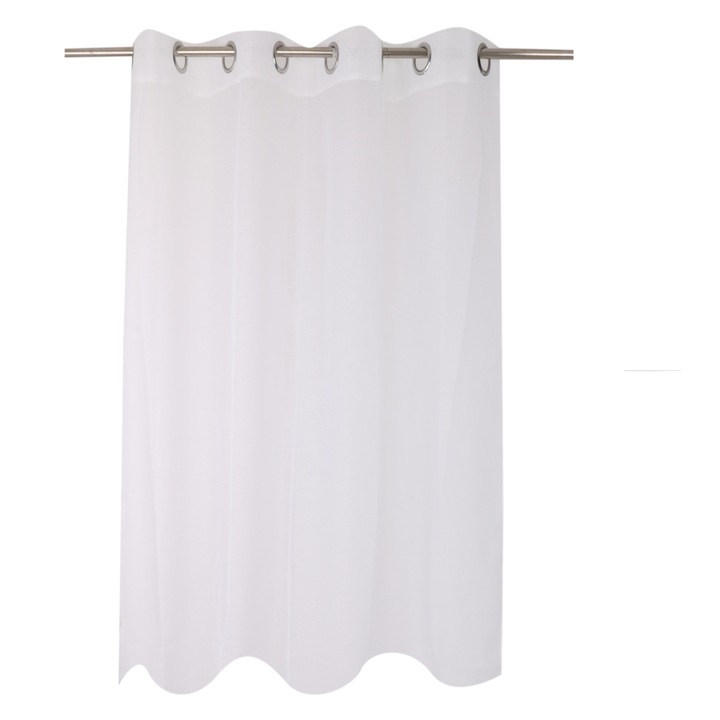 Perdea Caressa, TL062108, poliester, alb, 140 x 240 cm