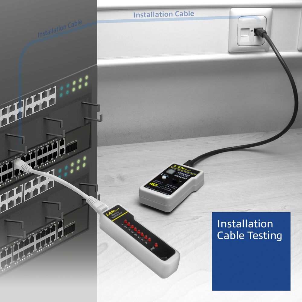Tester cablu LAN ACT UTP/STP/BNC, 282561 - eMAG.ro