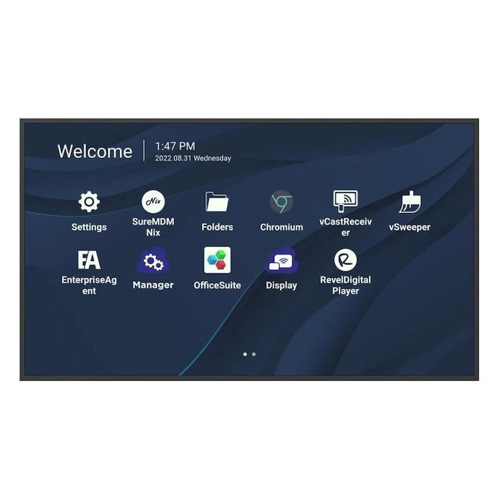 Ecran Profesional TFT LCD LED ViewSonic 65" CDE6530, UHD 3840 x 2160, HDMI, WiFi, Fekete hangszórók