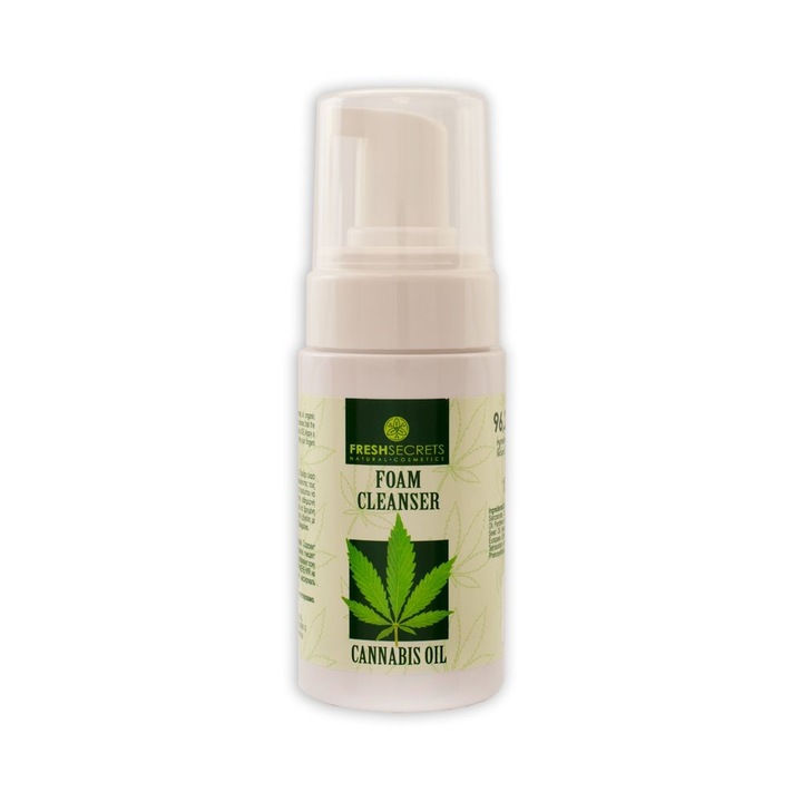 Spuma de curatare faciala Fresh Secrets cu canabis, 100 ml