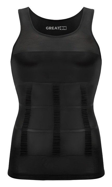 GREATON Férfi Karcsúsító Tank Top, Fekete, XL Méret