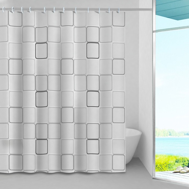 Perdea dus QO, model geometric, 120 x 200 cm