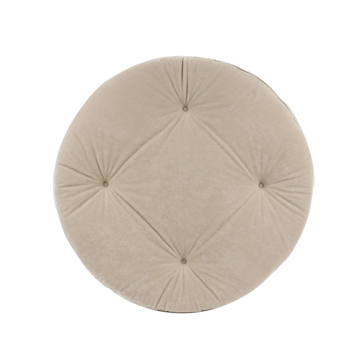 Perna fotoliu suspendat 68429-PLC, poliester + spuma poliuretan, rotunda, bej, D 60 cm