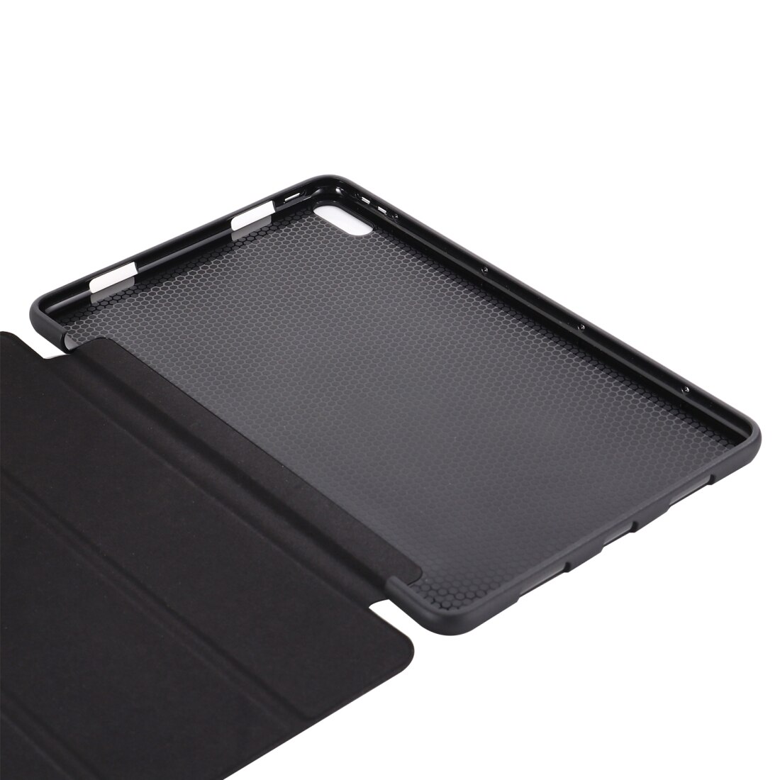 Husa tableta pentru Huawei Matepad 10.4 GEBEI, material piele, design flip orizontal anti-soc cu suport triplu pliere, Negru